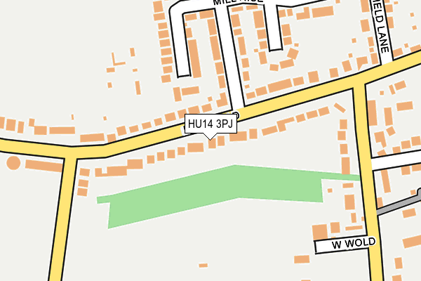 HU14 3PJ map - OS OpenMap – Local (Ordnance Survey)