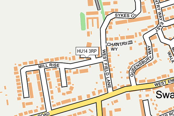 HU14 3RP map - OS OpenMap – Local (Ordnance Survey) HU14 3RP map - OS OpenMap – Local (Ordnance Survey)
