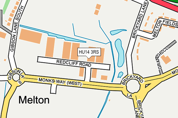 HU14 3RS map - OS OpenMap – Local (Ordnance Survey)