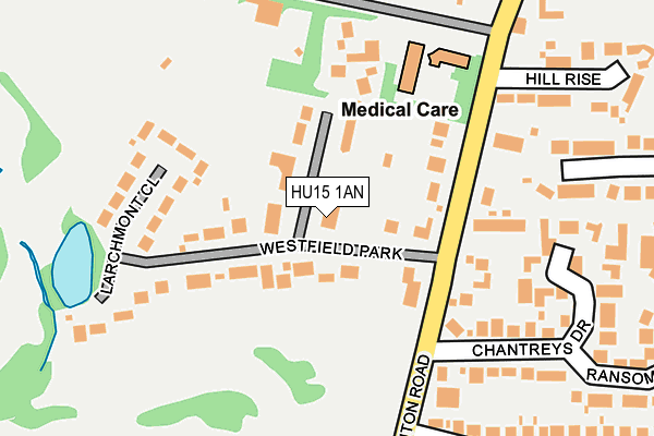 HU15 1AN map - OS OpenMap – Local (Ordnance Survey) HU15 1AN map - OS OpenMap – Local (Ordnance Survey)