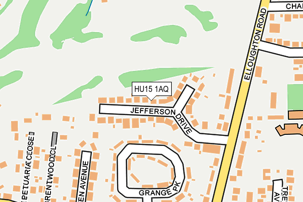 HU15 1AQ map - OS OpenMap – Local (Ordnance Survey) HU15 1AQ map - OS OpenMap – Local (Ordnance Survey)