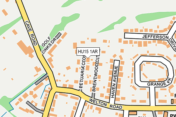HU15 1AR map - OS OpenMap – Local (Ordnance Survey) HU15 1AR map - OS OpenMap – Local (Ordnance Survey)