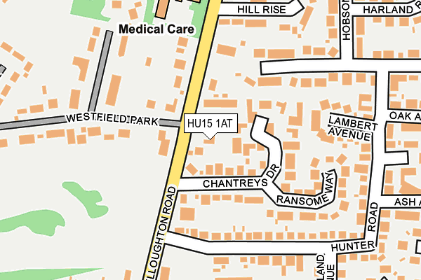 HU15 1AT map - OS OpenMap – Local (Ordnance Survey) HU15 1AT map - OS OpenMap – Local (Ordnance Survey)