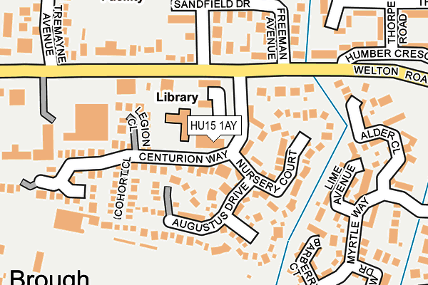 HU15 1AY map - OS OpenMap – Local (Ordnance Survey)