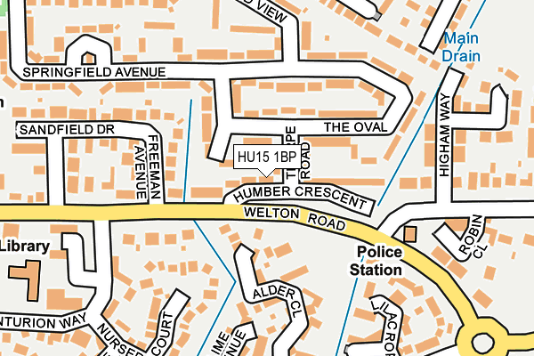 HU15 1BP map - OS OpenMap – Local (Ordnance Survey) HU15 1BP map - OS OpenMap – Local (Ordnance Survey)