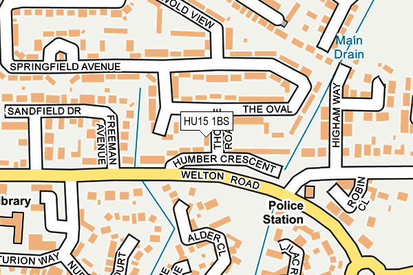 HU15 1BS map - OS OpenMap – Local (Ordnance Survey) HU15 1BS map - OS OpenMap – Local (Ordnance Survey)
