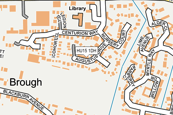 HU15 1DH map - OS OpenMap – Local (Ordnance Survey)