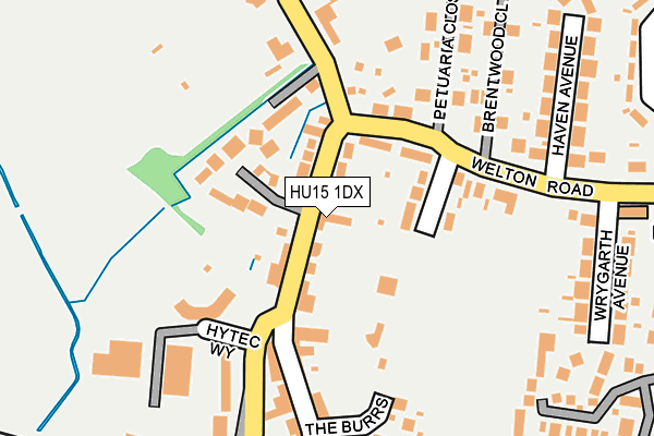 HU15 1DX map - OS OpenMap – Local (Ordnance Survey) HU15 1DX map - OS OpenMap – Local (Ordnance Survey)