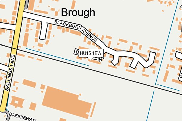 HU15 1EW map - OS OpenMap – Local (Ordnance Survey)