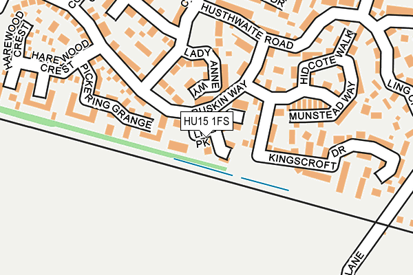HU15 1FS map - OS OpenMap – Local (Ordnance Survey)