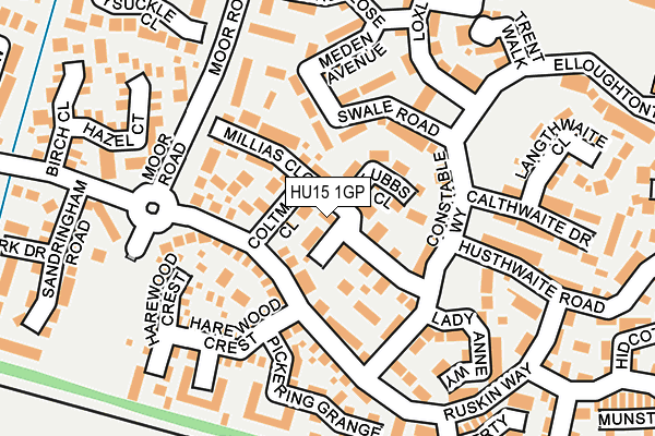 HU15 1GP map - OS OpenMap – Local (Ordnance Survey) HU15 1GP map - OS OpenMap – Local (Ordnance Survey)