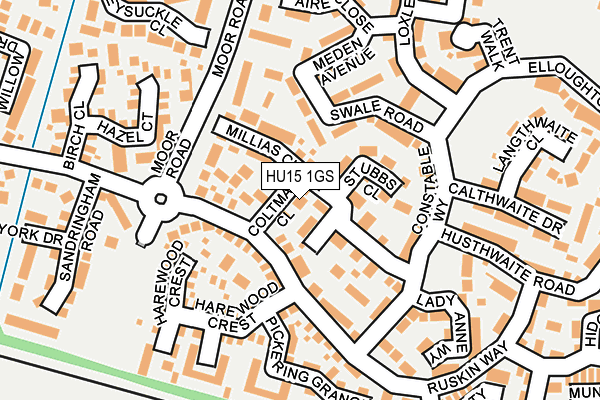 HU15 1GS map - OS OpenMap – Local (Ordnance Survey) HU15 1GS map - OS OpenMap – Local (Ordnance Survey)