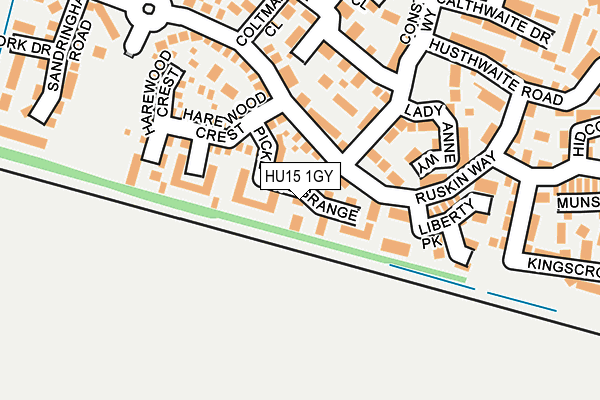 HU15 1GY map - OS OpenMap – Local (Ordnance Survey) HU15 1GY map - OS OpenMap – Local (Ordnance Survey)