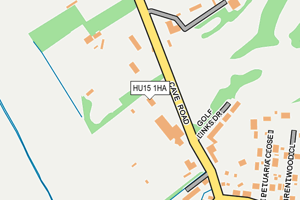 HU15 1HA map - OS OpenMap – Local (Ordnance Survey)