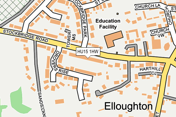 HU15 1HW map - OS OpenMap – Local (Ordnance Survey) HU15 1HW map - OS OpenMap – Local (Ordnance Survey)