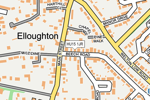 HU15 1JR map - OS OpenMap – Local (Ordnance Survey) HU15 1JR map - OS OpenMap – Local (Ordnance Survey)