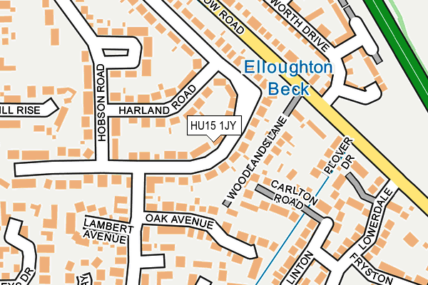 HU15 1JY map - OS OpenMap – Local (Ordnance Survey)