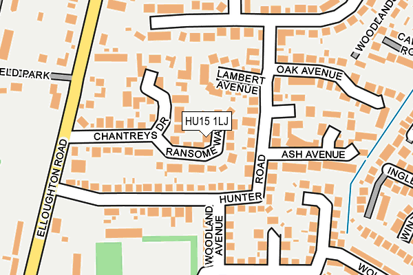 HU15 1LJ map - OS OpenMap – Local (Ordnance Survey)