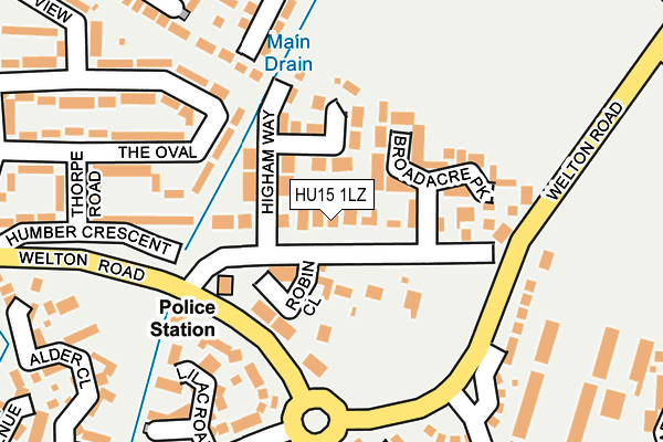 HU15 1LZ map - OS OpenMap – Local (Ordnance Survey) HU15 1LZ map - OS OpenMap – Local (Ordnance Survey)