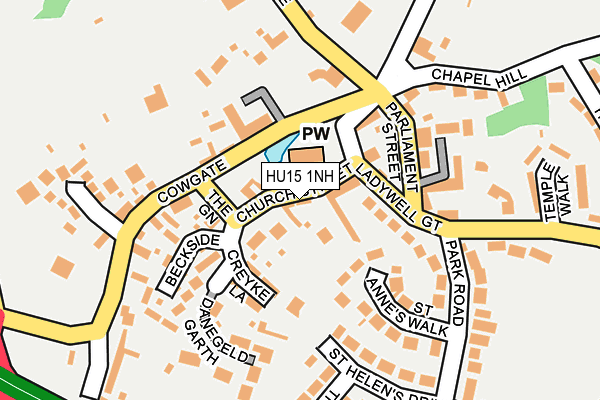 HU15 1NH map - OS OpenMap – Local (Ordnance Survey) HU15 1NH map - OS OpenMap – Local (Ordnance Survey)