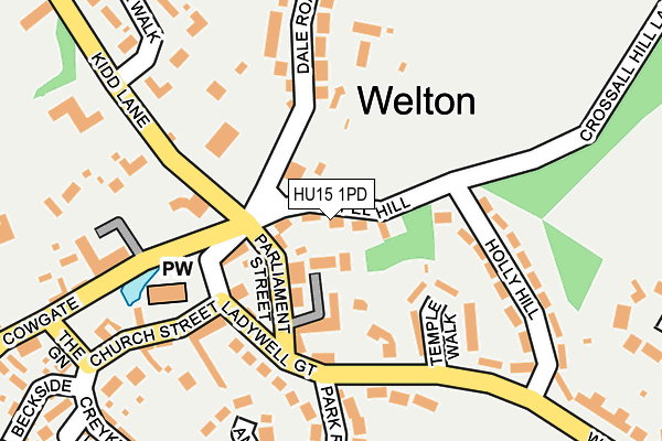 HU15 1PD map - OS OpenMap – Local (Ordnance Survey) HU15 1PD map - OS OpenMap – Local (Ordnance Survey)
