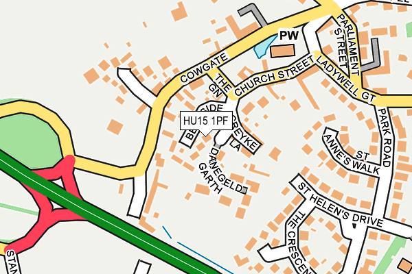 HU15 1PF map - OS OpenMap – Local (Ordnance Survey) HU15 1PF map - OS OpenMap – Local (Ordnance Survey)