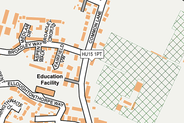 HU15 1PT map - OS OpenMap – Local (Ordnance Survey) HU15 1PT map - OS OpenMap – Local (Ordnance Survey)