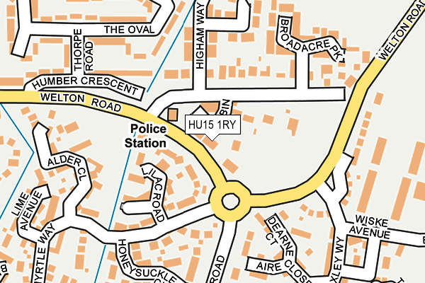 HU15 1RY map - OS OpenMap – Local (Ordnance Survey) HU15 1RY map - OS OpenMap – Local (Ordnance Survey)