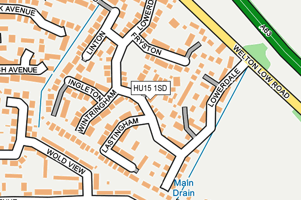 HU15 1SD map - OS OpenMap – Local (Ordnance Survey)