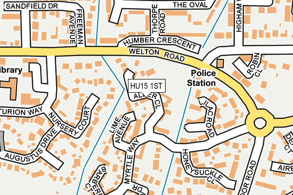 HU15 1ST map - OS OpenMap – Local (Ordnance Survey) HU15 1ST map - OS OpenMap – Local (Ordnance Survey)