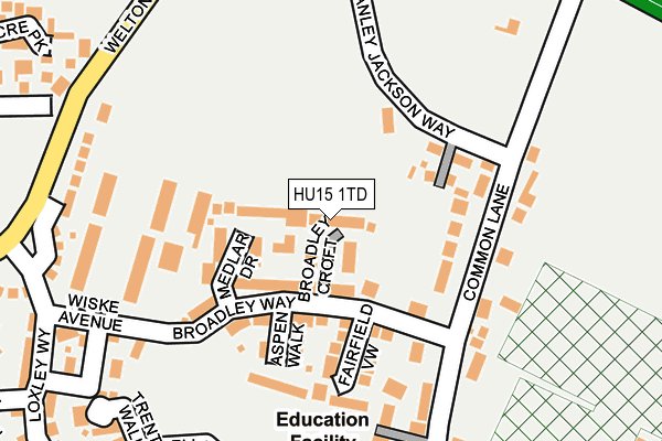 HU15 1TD map - OS OpenMap – Local (Ordnance Survey) HU15 1TD map - OS OpenMap – Local (Ordnance Survey)