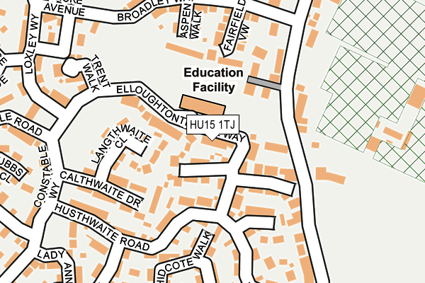 HU15 1TJ map - OS OpenMap – Local (Ordnance Survey) HU15 1TJ map - OS OpenMap – Local (Ordnance Survey)