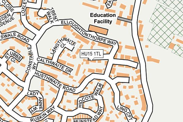 HU15 1TL map - OS OpenMap – Local (Ordnance Survey) HU15 1TL map - OS OpenMap – Local (Ordnance Survey)