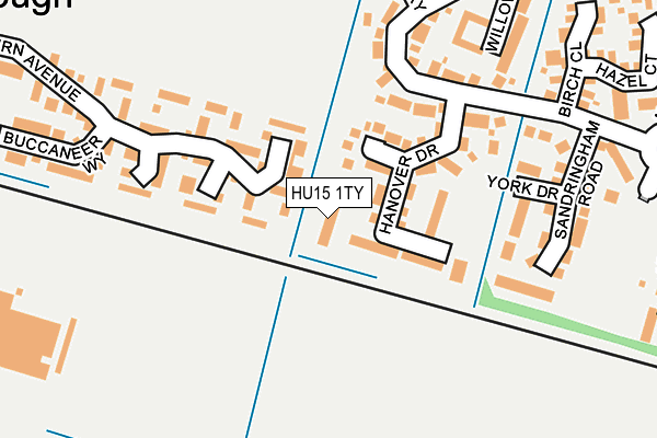HU15 1TY map - OS OpenMap – Local (Ordnance Survey) HU15 1TY map - OS OpenMap – Local (Ordnance Survey)