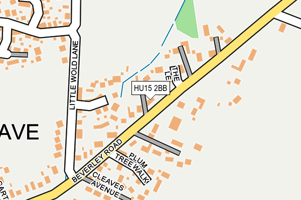 HU15 2BB map - OS OpenMap – Local (Ordnance Survey) HU15 2BB map - OS OpenMap – Local (Ordnance Survey)