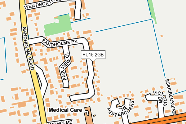 HU15 2GB map - OS OpenMap – Local (Ordnance Survey)
