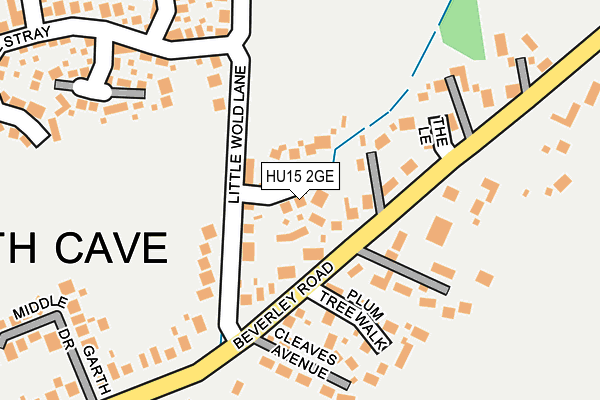 HU15 2GE map - OS OpenMap – Local (Ordnance Survey) HU15 2GE map - OS OpenMap – Local (Ordnance Survey)