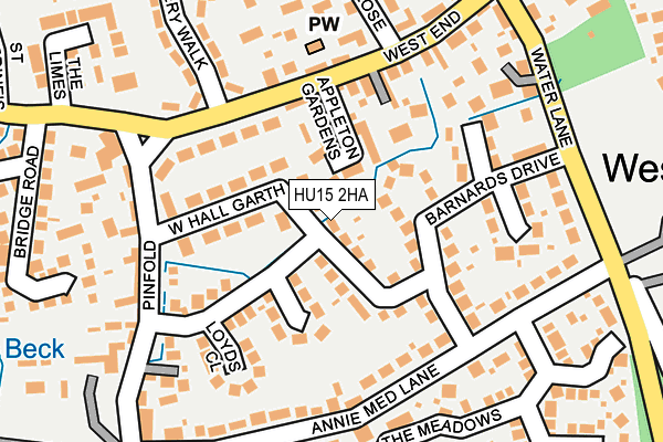 HU15 2HA map - OS OpenMap – Local (Ordnance Survey) HU15 2HA map - OS OpenMap – Local (Ordnance Survey)