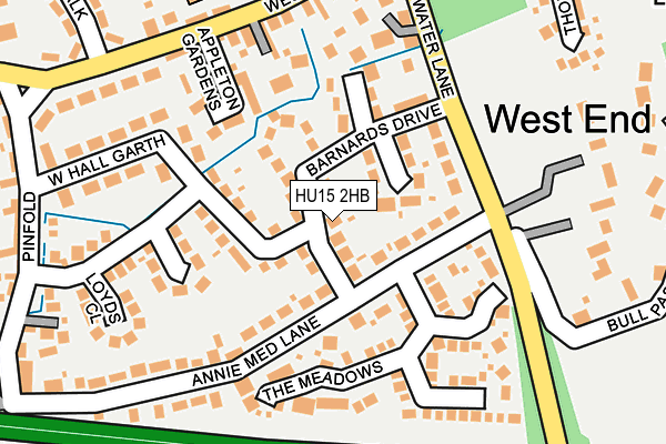 HU15 2HB map - OS OpenMap – Local (Ordnance Survey) HU15 2HB map - OS OpenMap – Local (Ordnance Survey)