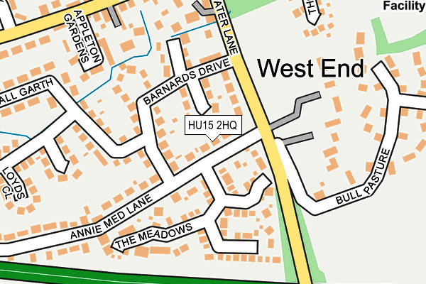 HU15 2HQ map - OS OpenMap – Local (Ordnance Survey) HU15 2HQ map - OS OpenMap – Local (Ordnance Survey)