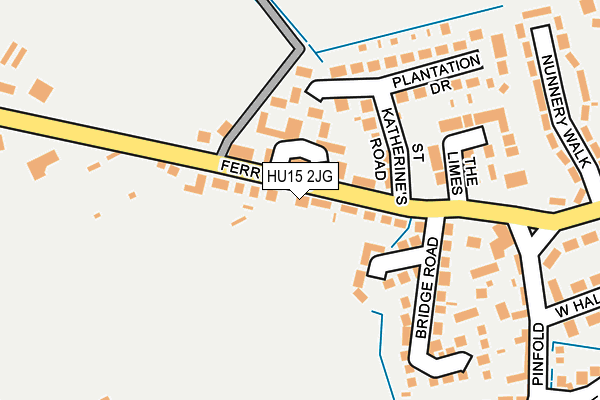 HU15 2JG map - OS OpenMap – Local (Ordnance Survey) HU15 2JG map - OS OpenMap – Local (Ordnance Survey)