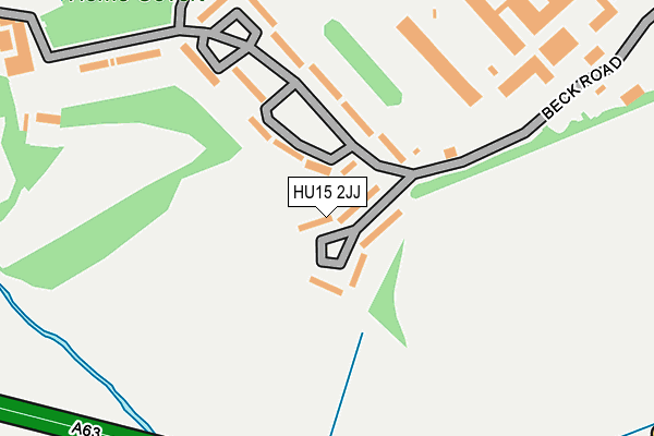 HU15 2JJ map - OS OpenMap – Local (Ordnance Survey)