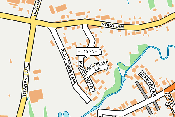 HU15 2NE map - OS OpenMap – Local (Ordnance Survey) HU15 2NE map - OS OpenMap – Local (Ordnance Survey)