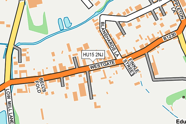 HU15 2NJ map - OS OpenMap – Local (Ordnance Survey) HU15 2NJ map - OS OpenMap – Local (Ordnance Survey)