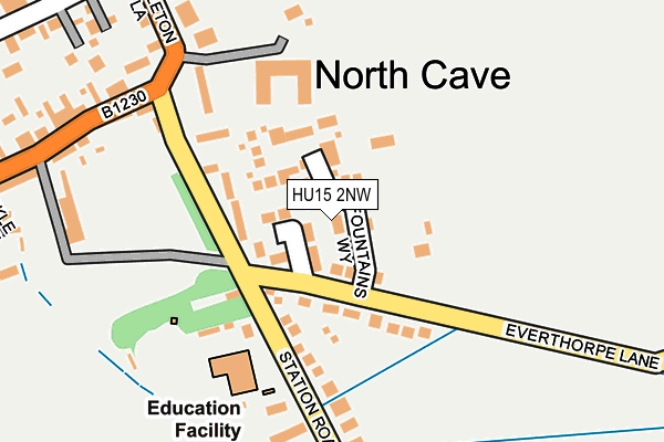 HU15 2NW map - OS OpenMap – Local (Ordnance Survey) HU15 2NW map - OS OpenMap – Local (Ordnance Survey)
