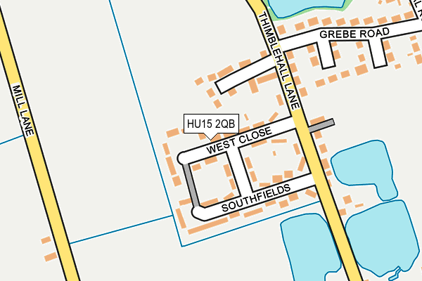 HU15 2QB map - OS OpenMap – Local (Ordnance Survey) HU15 2QB map - OS OpenMap – Local (Ordnance Survey)
