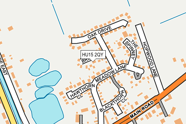HU15 2QY map - OS OpenMap – Local (Ordnance Survey) HU15 2QY map - OS OpenMap – Local (Ordnance Survey)