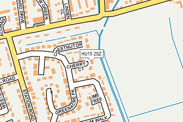 HU15 2SZ map - OS OpenMap – Local (Ordnance Survey) HU15 2SZ map - OS OpenMap – Local (Ordnance Survey)