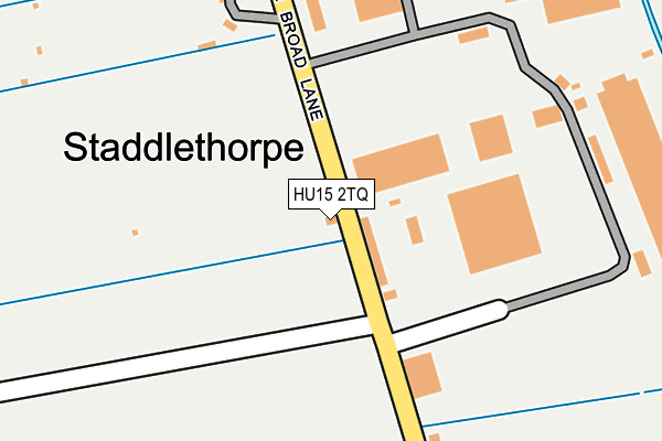 HU15 2TQ map - OS OpenMap – Local (Ordnance Survey) HU15 2TQ map - OS OpenMap – Local (Ordnance Survey)