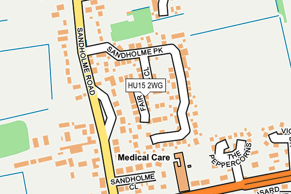 HU15 2WG map - OS OpenMap – Local (Ordnance Survey) HU15 2WG map - OS OpenMap – Local (Ordnance Survey)